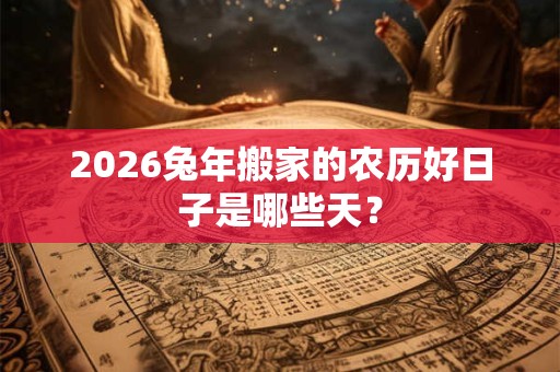 2026兔年搬家的农历好日子是哪些天？