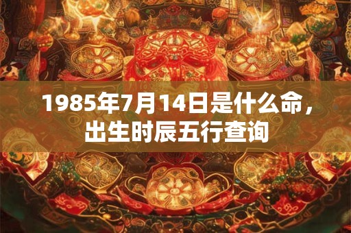 1985年7月14日是什么命，出生时辰五行查询