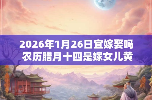 2026年1月26日宜嫁娶吗 农历腊月十四是嫁女儿黄道吉日吗 2026年1月26日宜嫁娶吗 农历腊月十四是嫁女儿黄道吉日吗