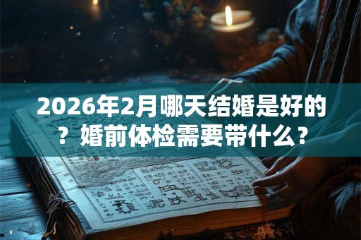 2026年2月哪天结婚是好的？婚前体检需要带什么？