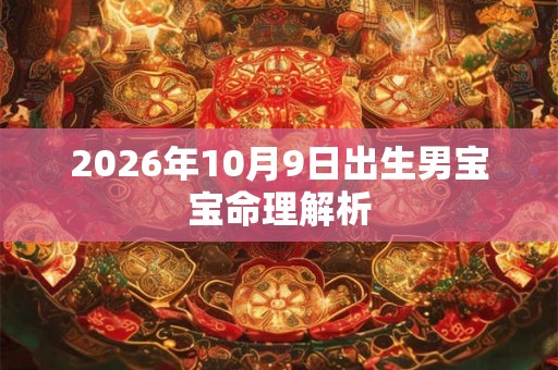 2026年10月9日出生男宝宝命理解析
