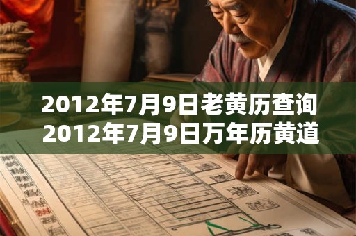 2012年7月9日老黄历查询 2012年7月9日万年历黄道吉日