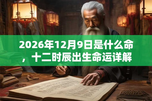 2026年12月9日是什么命，十二时辰出生命运详解