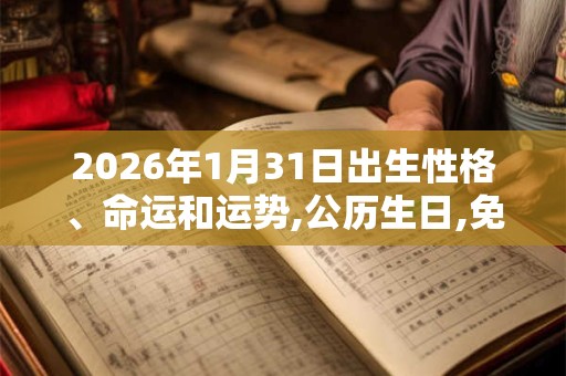 2026年1月31日出生性格、命运和运势,公历生日,免费算命