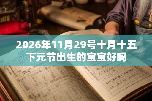 2026年11月29号十月十五下元节出生的宝宝好吗