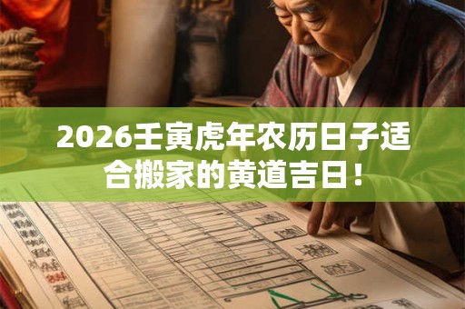 2026壬寅虎年农历日子适合搬家的黄道吉日！