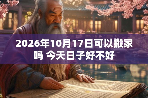2026年10月17日可以搬家吗 今天日子好不好