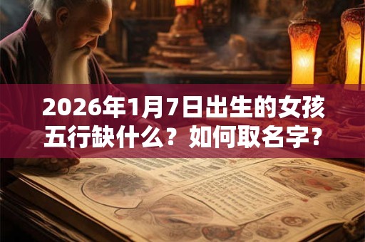 2026年1月7日出生的女孩五行缺什么？如何取名字？