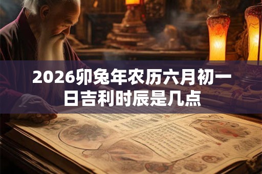 2026卯兔年农历六月初一日吉利时辰是几点