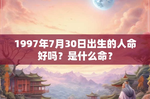 1997年7月30日出生的人命好吗？是什么命？