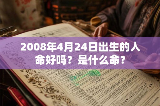 2008年4月24日出生的人命好吗？是什么命？