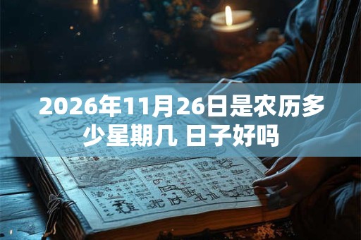 2026年11月26日是农历多少星期几 日子好吗