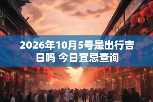 2026年10月5号是出行吉日吗 今日宜忌查询 2026年10月5号是出行吉日吗 今日宜忌查询