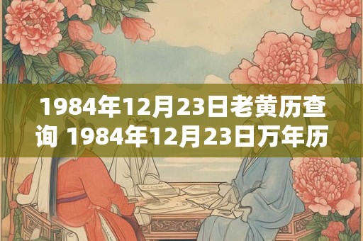 1984年12月23日老黄历查询 1984年12月23日万年历黄道吉日 1984年12月23日老黄历查询 1984年12月23日万年历黄道吉日