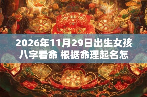 2026年11月29日出生女孩八字看命 根据命理起名怎么取