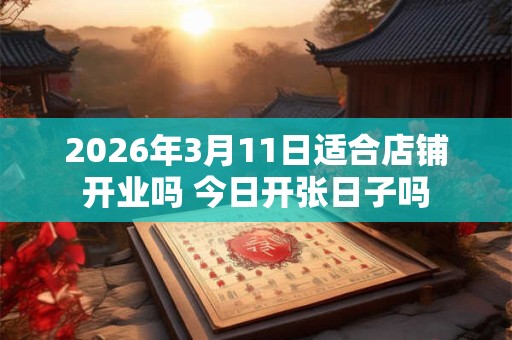 2026年3月11日适合店铺开业吗 今日开张日子吗