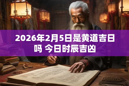 2026年2月5日是黄道吉日吗 今日时辰吉凶