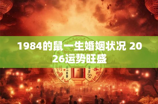 1984的鼠一生婚姻状况 2026运势旺盛 1984的鼠一生婚姻状况 2026运势旺盛