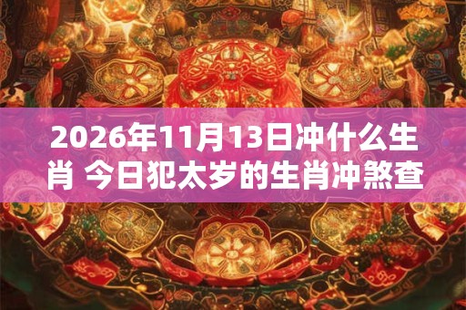2026年11月13日冲什么生肖 今日犯太岁的生肖冲煞查询：