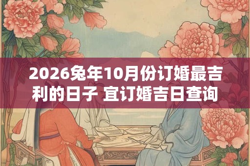 2026兔年10月份订婚最吉利的日子 宜订婚吉日查询