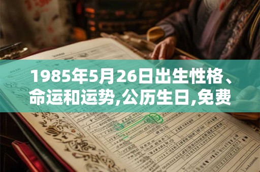1985年5月26日出生性格、命运和运势,公历生日,免费算命 1985年5月26日出生性格、命运和运势,公历生日,免费算命