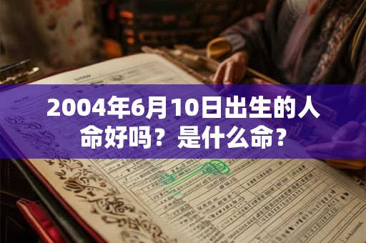 2004年6月10日出生的人命好吗?是什么命? 2004年6月10日出生的人命好吗?是什么命?