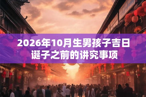 2026年10月生男孩子吉日 诞子之前的讲究事项