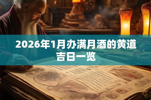 2026年1月办满月酒的黄道吉日一览