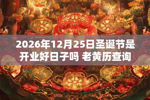 2026年12月25日圣诞节是开业好日子吗 老黄历查询 2026年12月25日圣诞节是开业好日子吗 老黄历查询