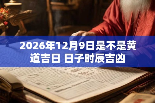 2026年12月9日是不是黄道吉日 日子时辰吉凶