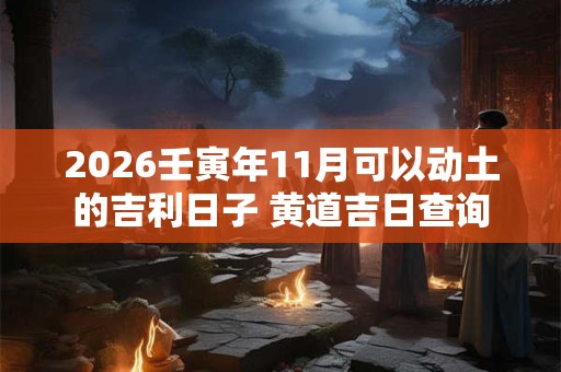 2026壬寅年11月可以动土的吉利日子 黄道吉日查询