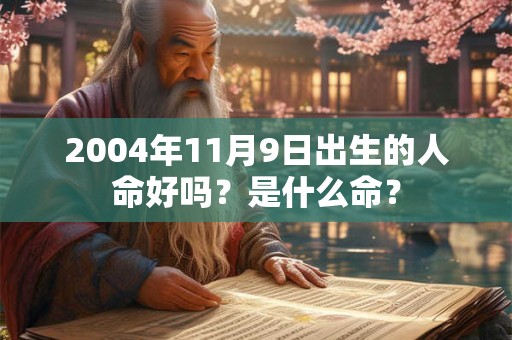 2004年11月9日出生的人命好吗？是什么命？