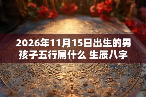 2026年11月15日出生的男孩子五行属什么 生辰八字取名