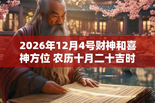 2026年12月4号财神和喜神方位 农历十月二十吉时查询