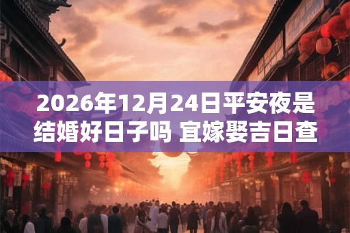 2026年12月24日平安夜是结婚好日子吗 宜嫁娶吉日查询