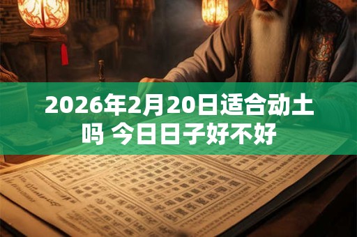 2026年2月20日适合动土吗 今日日子好不好 2026年2月20日适合动土吗 今日日子好不好