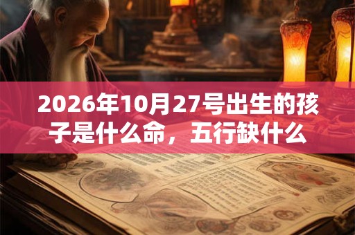 2026年10月27号出生的孩子是什么命,五行缺什么 2026年10月27号出生的孩子是什么命,五行缺什么