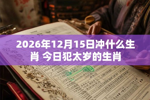 2026年12月15日冲什么生肖 今日犯太岁的生肖