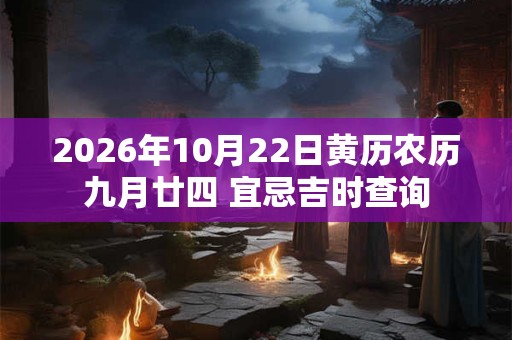 2026年10月22日黄历农历九月廿四 宜忌吉时查询