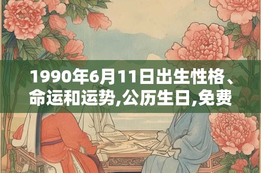 1990年6月11日出生性格、命运和运势,公历生日,免费算命