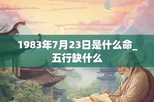 1983年7月23日是什么命_五行缺什么 1983年7月23日是什么命_五行缺什么