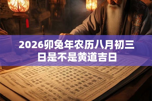 2026卯兔年农历八月初三日是不是黄道吉日