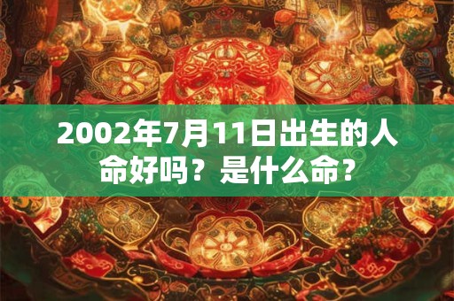 2002年7月11日出生的人命好吗？是什么命？