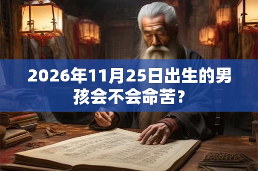 2026年11月25日出生的男孩会不会命苦？