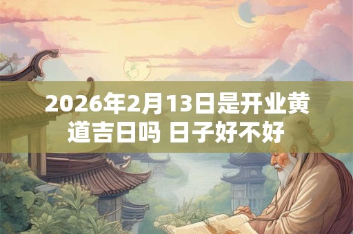 2026年2月13日是开业黄道吉日吗 日子好不好