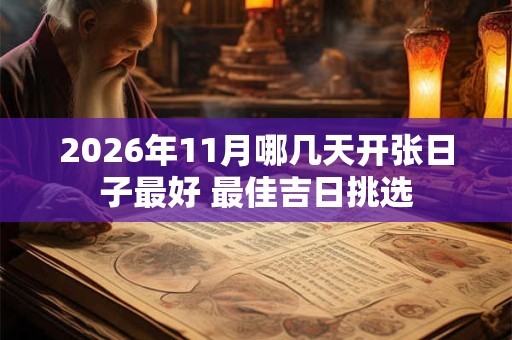 2026年11月哪几天开张日子最好 最佳吉日挑选 2026年11月哪几天开张日子最好 最佳吉日挑选