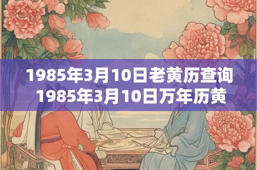 1985年3月10日老黄历查询 1985年3月10日万年历黄道吉日