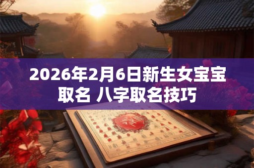 2026年2月6日新生女宝宝取名 八字取名技巧
