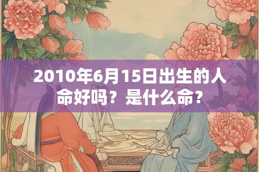 2010年6月15日出生的人命好吗？是什么命？