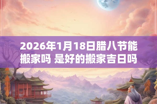 2026年1月18日腊八节能搬家吗 是好的搬家吉日吗
